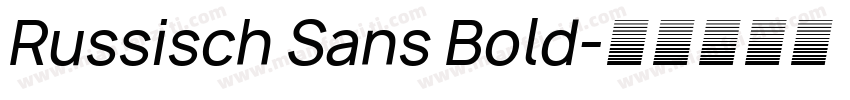 Russisch Sans Bold字体转换